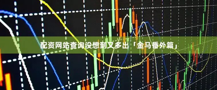 配资网站查询没想到又多出「金马番外篇」